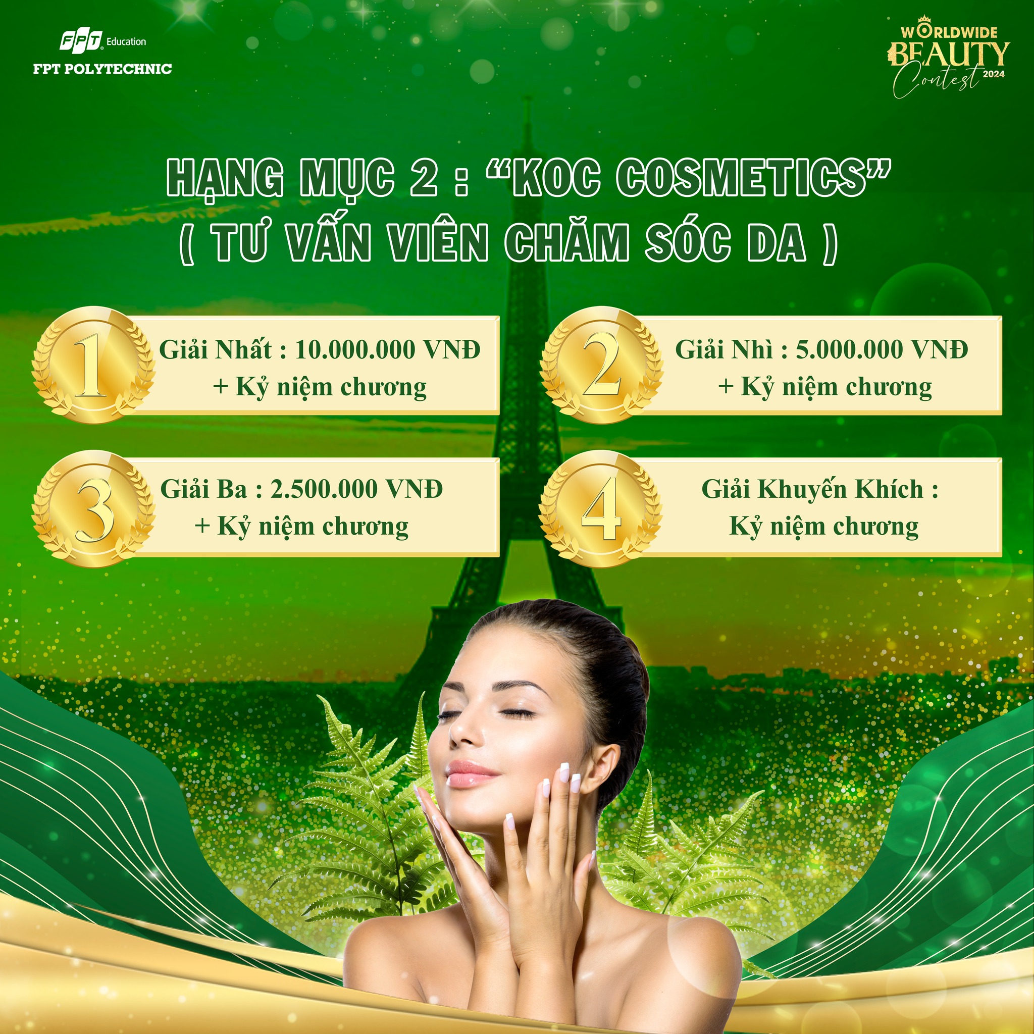 Giải thưởng KOC Cosmetics - Worldwide Beauty Contest 2024